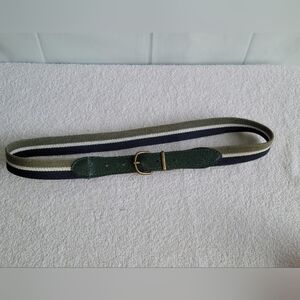 Vintage Woman Narrow Green White Navy  Blue 32 inches